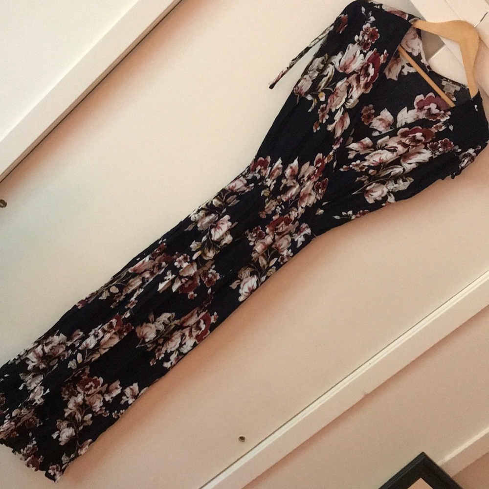 Anamá Navy Floral Maxi Dress, Small